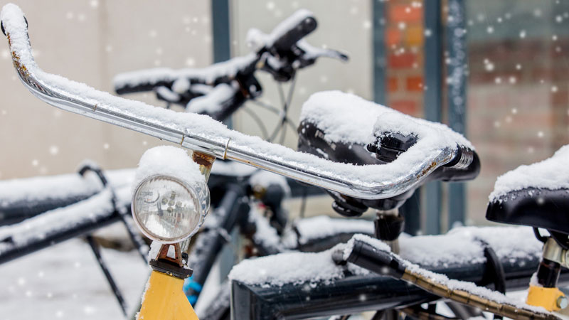 Fahrradfahren Winter