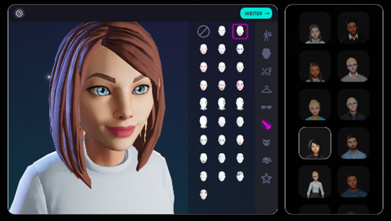 Self-designed avatars